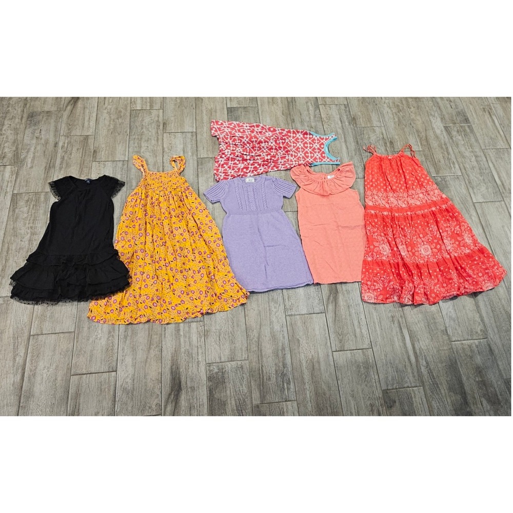 Summer Dress‎ Bundle Girls Size 6-8 Lot of 6 Casual Play School Kids Boho Floral
